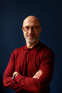 Handsome bald man