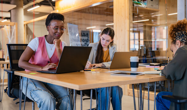 Collaborative workspace with professionals working