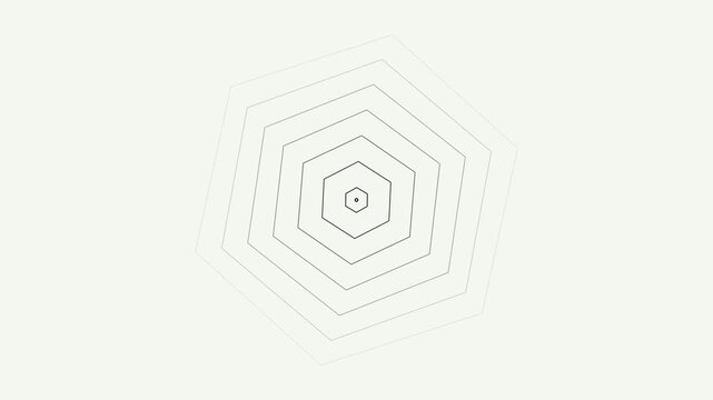 Abstract Polygon Rings Expanding Animation for Visual Design Element