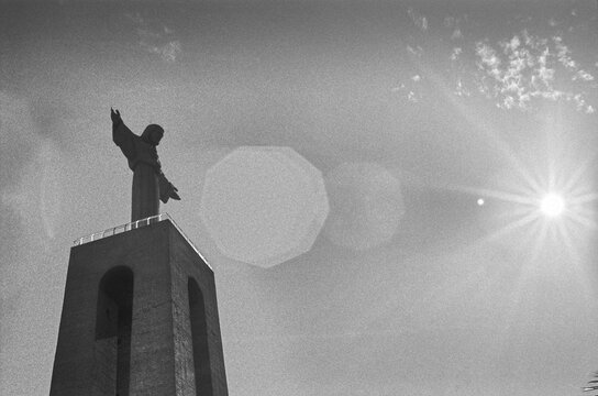 Christ Statue in Sunlight