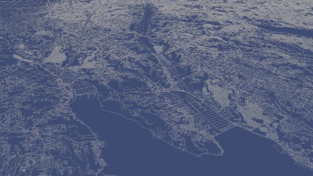 3D looped animation of city - Hamamatsu Japan