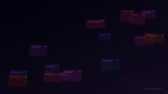 An immersive visualization of AI powered brainstorming where ethereal digital nodes drift through a void representing a cognitive flow of interconnected data and futuristic strategic planning