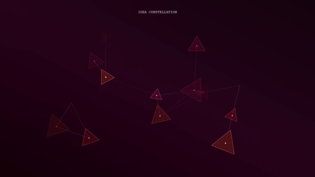 This abstract visualization of AI powered brainstorming displays glowing crimson nodes interconnecting across a deep violet void to symbolize the complex synthesis of digital cognitive intelligence