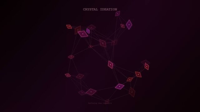 An abstract visualization of AI powered brainstorming showing glowing crimson nodes interconnecting within a dark digital void to simulate the complex evolution of synthetic thought patterns