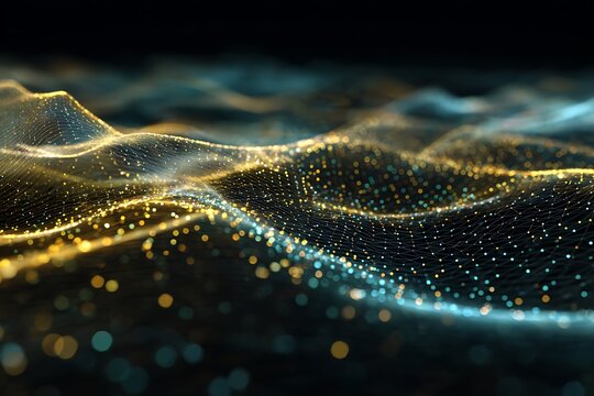intelligent signal matrix, grid of neural connections with synchronized wave pulses