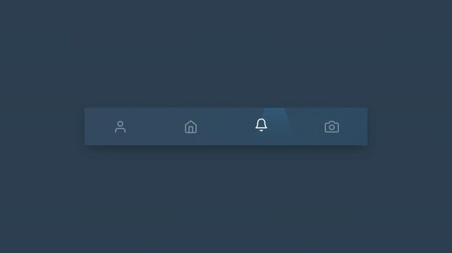 Dark Steel Blue Background Floating Selection Bar With Subtle Glowing Elements For Professional Business Software Dashboards And Corporate Mobile Application User Interface Concepts 4K UHD