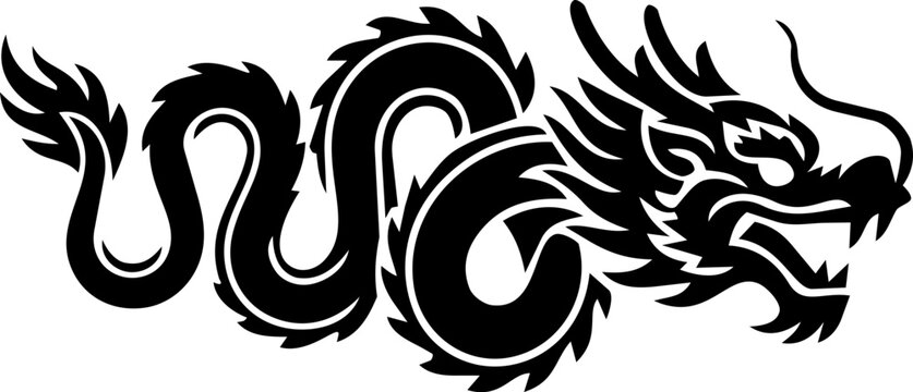 Dragon head profile graphic