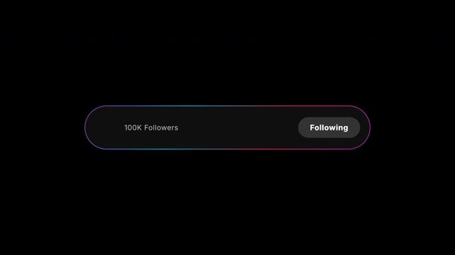 Liquid Gradient Glowing Call to Action Follow Button Animation