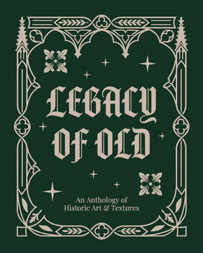 Gothic Vintage Book Cover With Ornate Borders