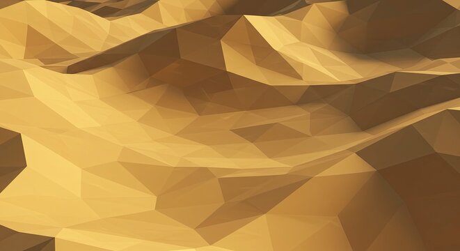 Abstract Golden Geometric Landscape Background