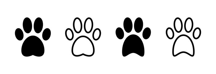 Paw icon vector illustration. paw print sign and symbol. dog or cat paw © OLIVEIA