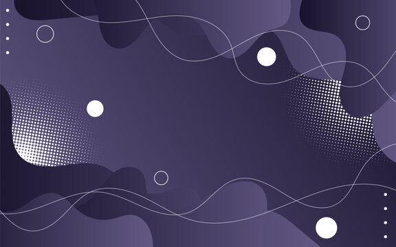 Abstract Dark Purple Fluid Shapes Background.
