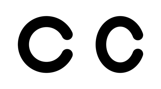 Copyright icon set vector. copyright sign and symbol