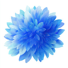 Obraz premium Fresh Marker Pen Style Blue Snowflake Flower, Summer Cool Floral Element