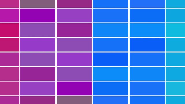 Dynamic Rectangular Grid Animation with Shifting Purple and Blue Colors