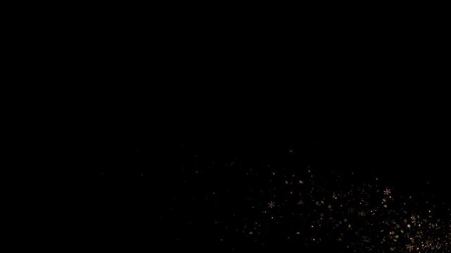 Golden Glitter Light trail Sparkling star snow dust trail spiral particle animation. luxury particles. Glittering Confetti wave. Sparkling magic Christmas light festive celebration award intro logo