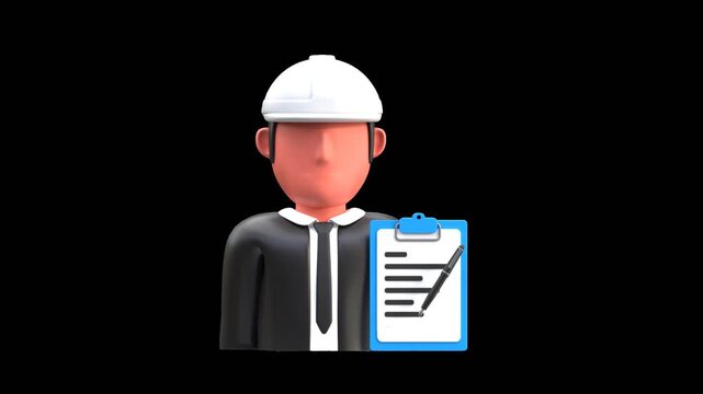 3D Engineer Writing for Corporate | Alpha Channel