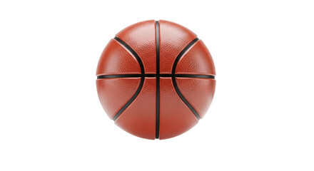 Fototapeta premium Isolated Basketball with Black Stitching Details.