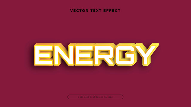 High energy text effect with bold yellow and white block letters featuring a 3D shadow on a deep maroon background