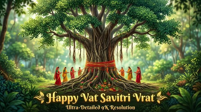 Vat Savitri Vrat is observed by married women praying for their husband's longevity, symbolized by rituals around the sacred banyan tree.