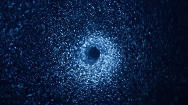 Black Hole in Space with Swirling Particles.