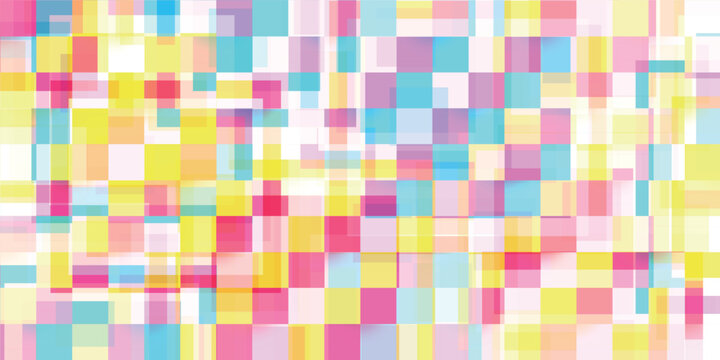 Vibrant Abstract Mosaic Pattern of Colorful Rectangles