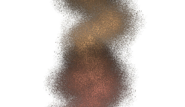 Abstract dust noise grain dirt particles seamless on transparent background. Dust explosion with scratches and noise. PNG image.