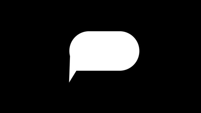 Message bubble typing animation. Chat message in motion graphics,n Internet message cloud conversation - typing animation,
typing text message cloud conversation, text SMS message chatting 