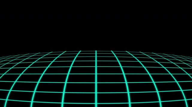 High-fidelity perspective wireframe. 3D moving floor grid for futuristic UI and professional corporate video edits. 4K loop.