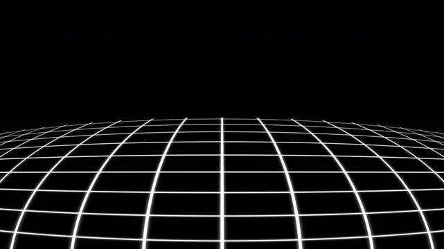 Seamless perspective wireframe motion. Infinite 3D geometric grid for high-tech digital storytelling. Professional 4K asset.