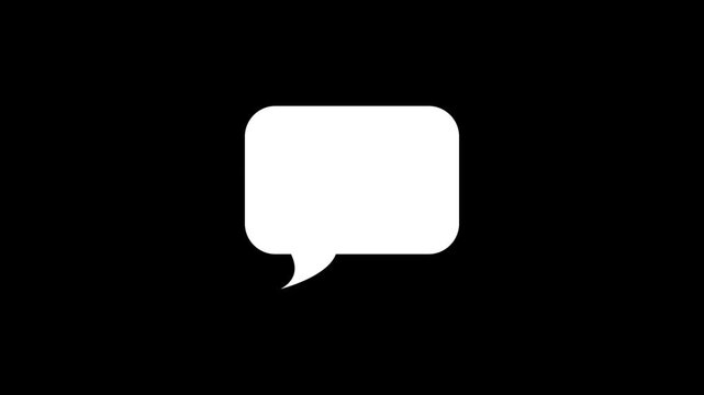 Message bubble typing animation. Chat message in motion graphics,n Internet message cloud conversation - typing animation,
typing text message cloud conversation, text SMS message chatting 