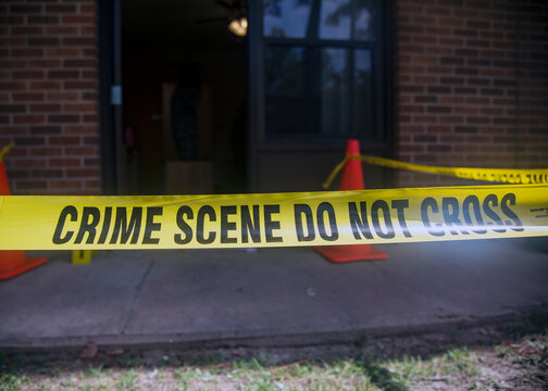 police line on the street