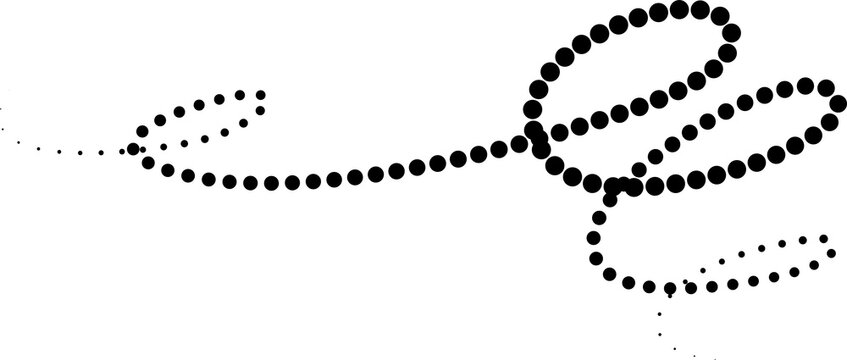 Line dot of spiral and wave, symbol, icon. Design element