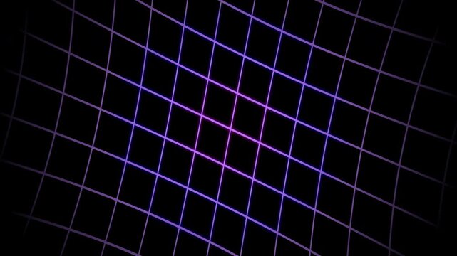 Authentic 3D cyber floor with perspective wireframe. Seamless looping grid for futuristic data and tech editing. Premium 4K.