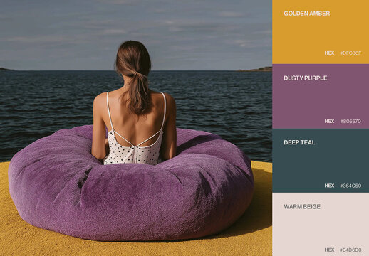 Color Palette Presentation Template For Brand Guidelines, Moodboard & Colour Swatch
