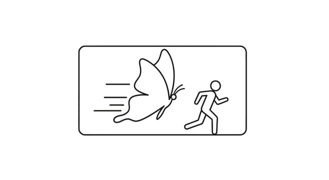 Person Chasing a Butterfly