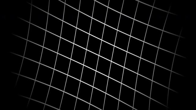 Realistic perspective wireframe moving loop. Infinite 3D floor grid for high-tech digital projects. Professional 4K background.