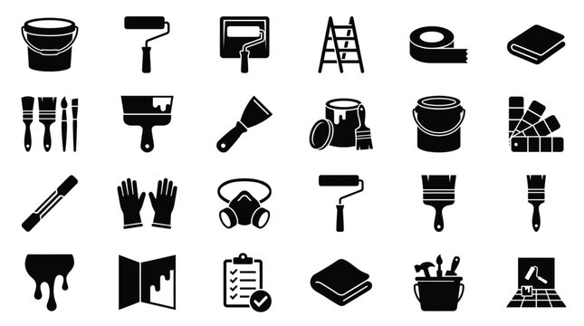Painter Tools Icons Set