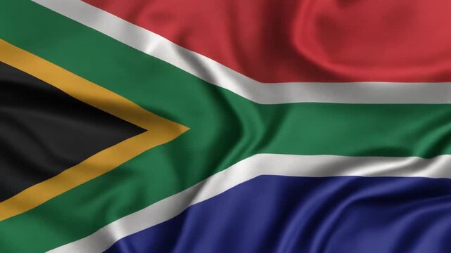 Waving South Africa Flag Textures Generative AI