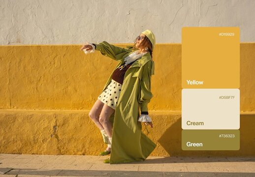 Color Palette Mockup Template & Moodboard For Brand Style Guide Color Swatches