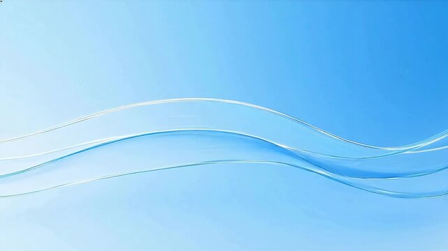 Abstract wavy lines on blue sky