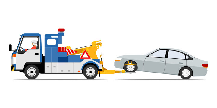 Tow truck+Car_One angle_01B