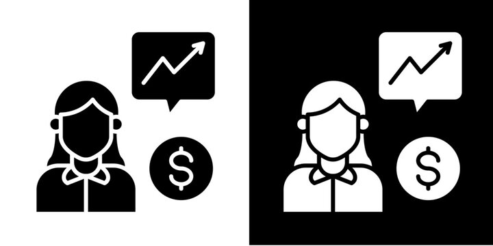 Advisory Services  Icon Set White Glyph Style Collection 