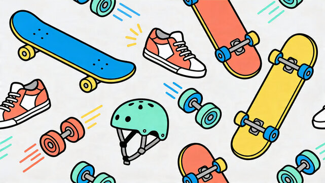Skate boards vector training 
