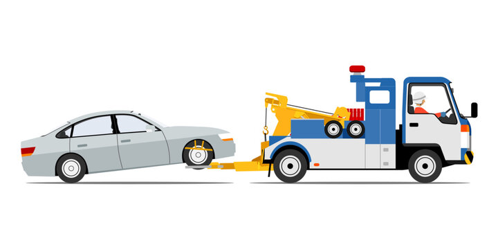 Tow truck+Car_One angle_01D