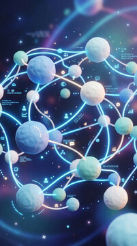Abstract Global Neural Network and Digital Connectivity Technology Illustration