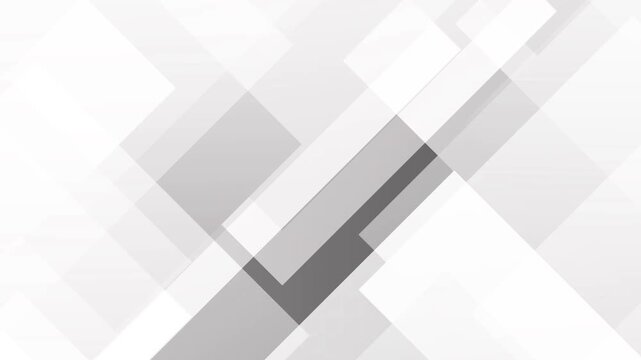 Modern Abstract White and Gray Geometric Background Loop