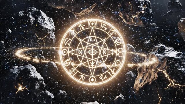 Mysterious Celestial Symbols in Space.