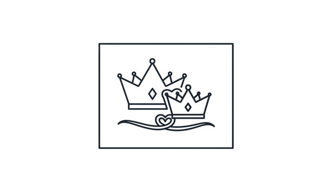 Royal Crowns Emblematic Icon, Symbol of Royalty, Power, and Luxury