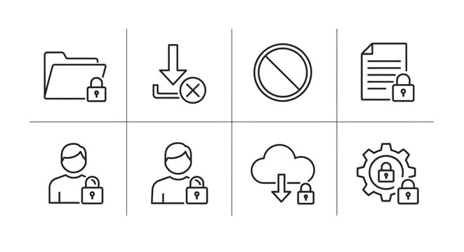 Security icons for data protection.
